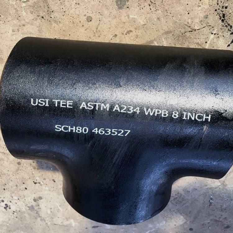 Butt Welding Fittings Mild Steel Tee Astm A234 Wpb Sch80 Std Xs Dn100 Equal
